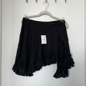Isabel Marant Asymmetrical Black Mini Skirt